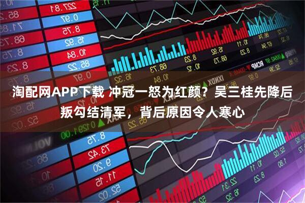 淘配网APP下载 冲冠一怒为红颜？吴三桂先降后叛勾结清军，背后原因令人寒心